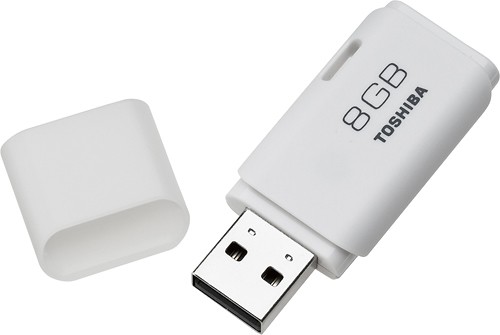  Toshiba - 8GB USB 2.0 Flash Drive - White