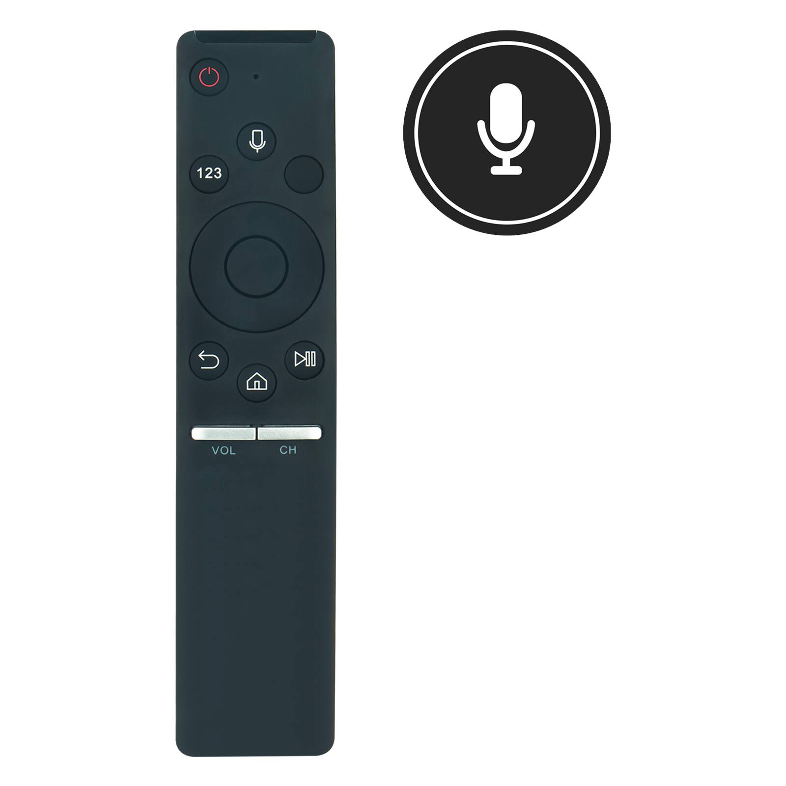 VINABTY - New BN59-01279A Voice Replaced Remote Control Fits for Samsung 2017 Smart TV UN49MU6500FXZA UN55MU630DF UN60MU6300 - Black