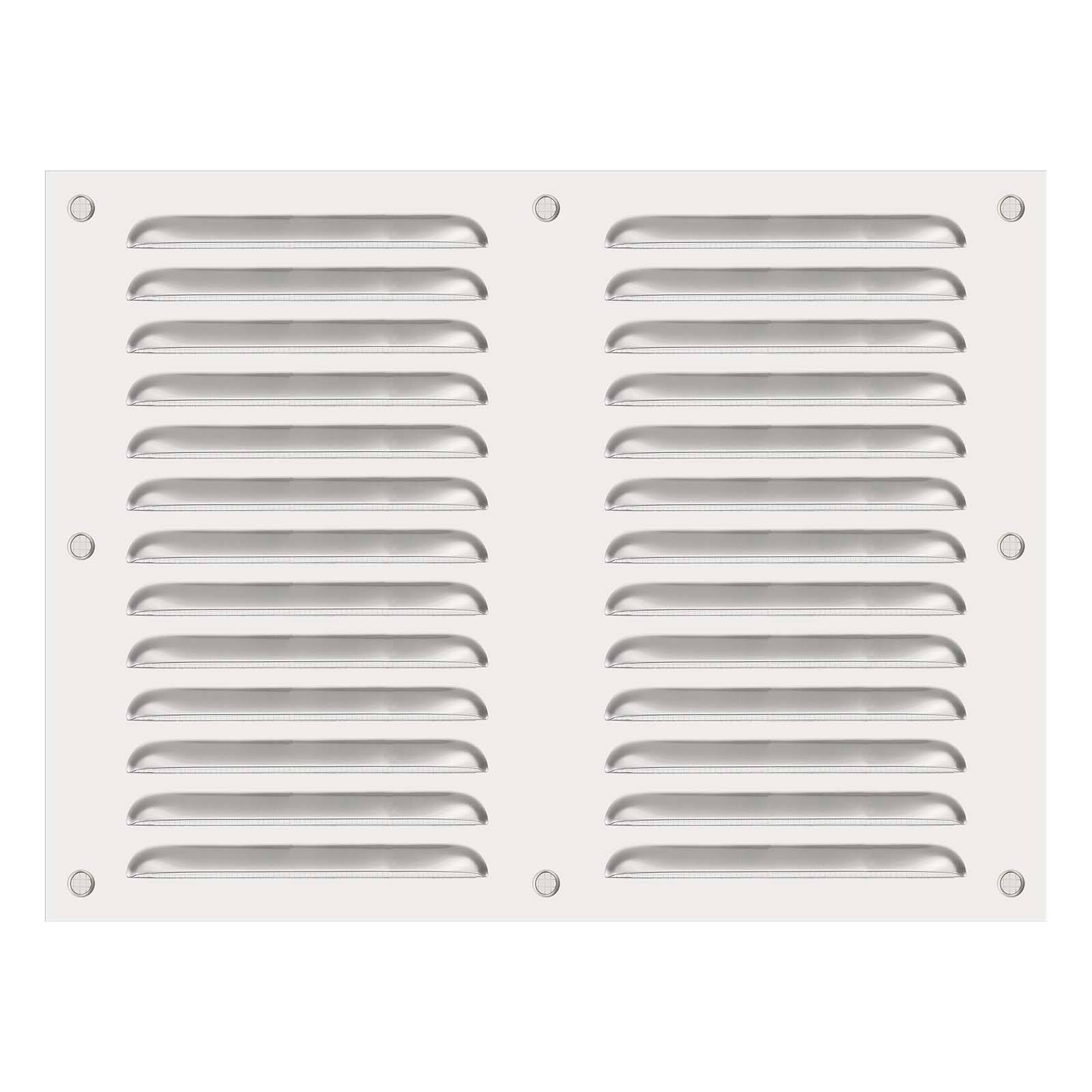 Front. Unique Bargains - 12"x16" Stainless Steel Vent Cover, Screen Air Grille Ventilation Cover HVAC Louvered Grill Built-in Mesh for Home - Silver.