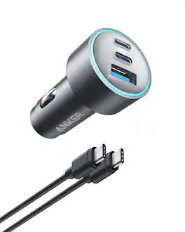 Anker - USB-C Car Charger, iPhone 17 Car Charger, 67W 3-Port - Black