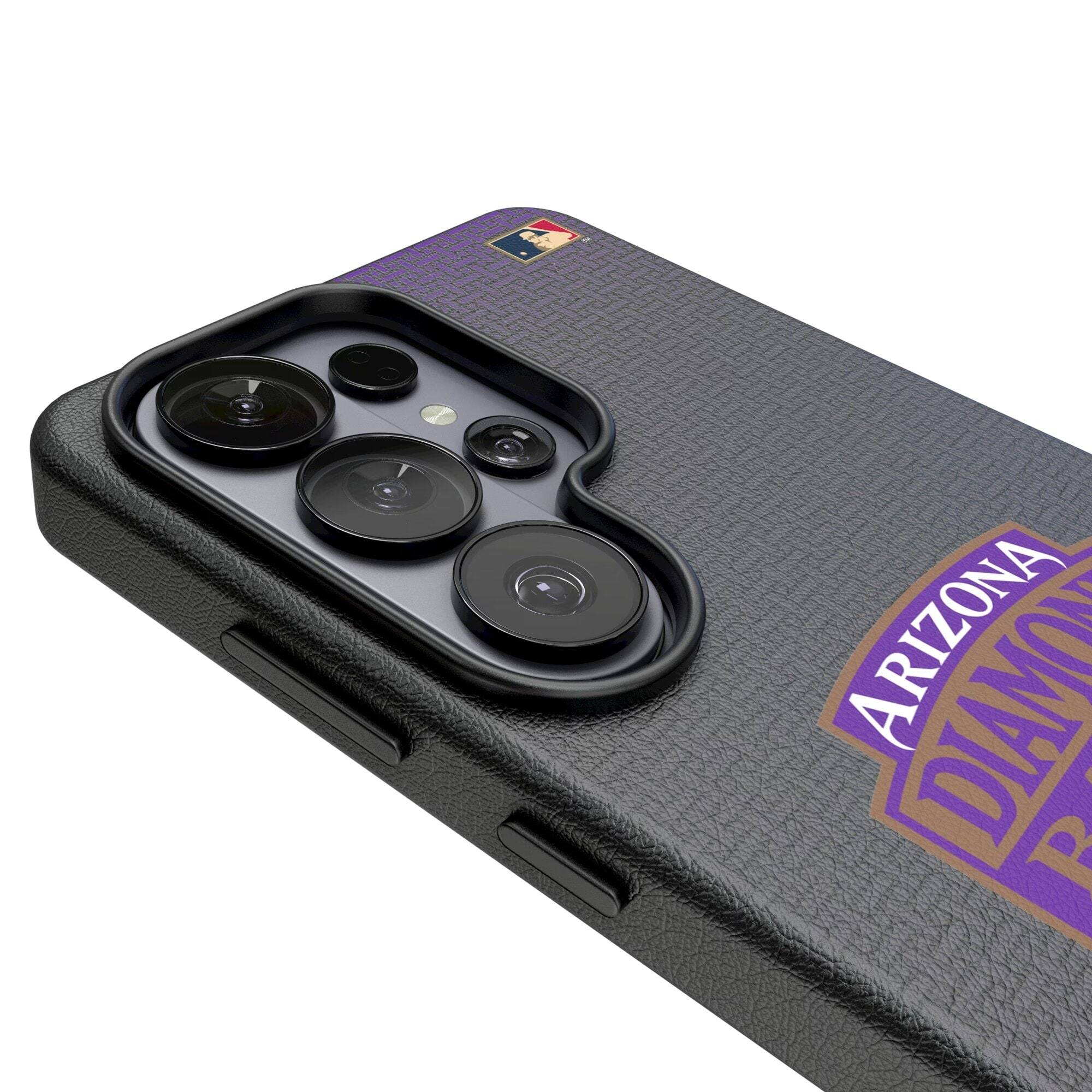 Alt View 2. Keyscaper - Arizona Diamondbacks Cooperstown Collection 1999-2006 Galaxy Magnetic Bump Case - S25 - Black.