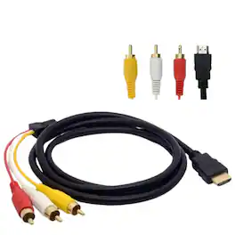 Home Collection - 1080P HDMI Male to 3 RCA Video Audio AV Component Converter Adapter Cable