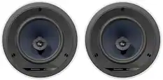 Front. Bowers & Wilkins - CCM 683 8" 2-Way In-Ceiling Speakers (Pair) - Black.