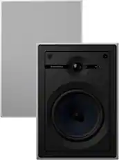 Front. Bowers & Wilkins - CI600 Series 6" In-Wall Speakers w/ Cast Basket, Aramid Fiber Midbass and Nautilus Tweeter - (Pair) - Paintable White.