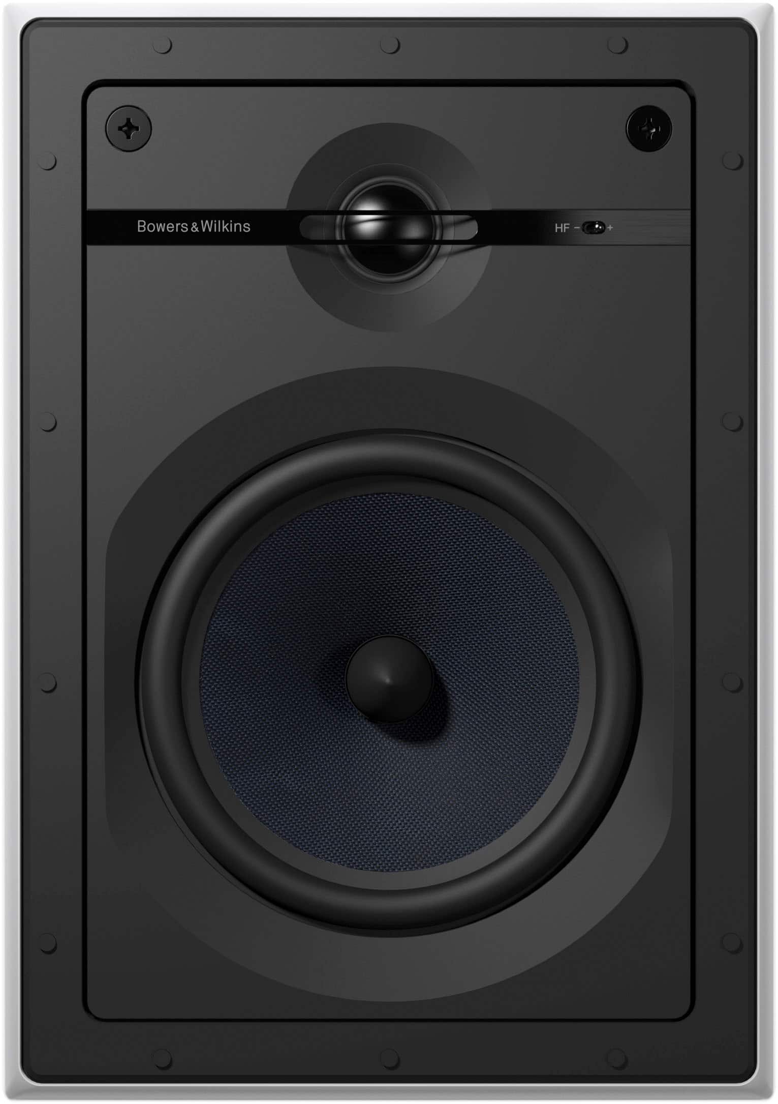 Angle. Bowers & Wilkins - CI600 Series 6" In-Wall Speakers w/ Cast Basket, Aramid Fiber Midbass and Nautilus Tweeter - (Pair) - Paintable White.