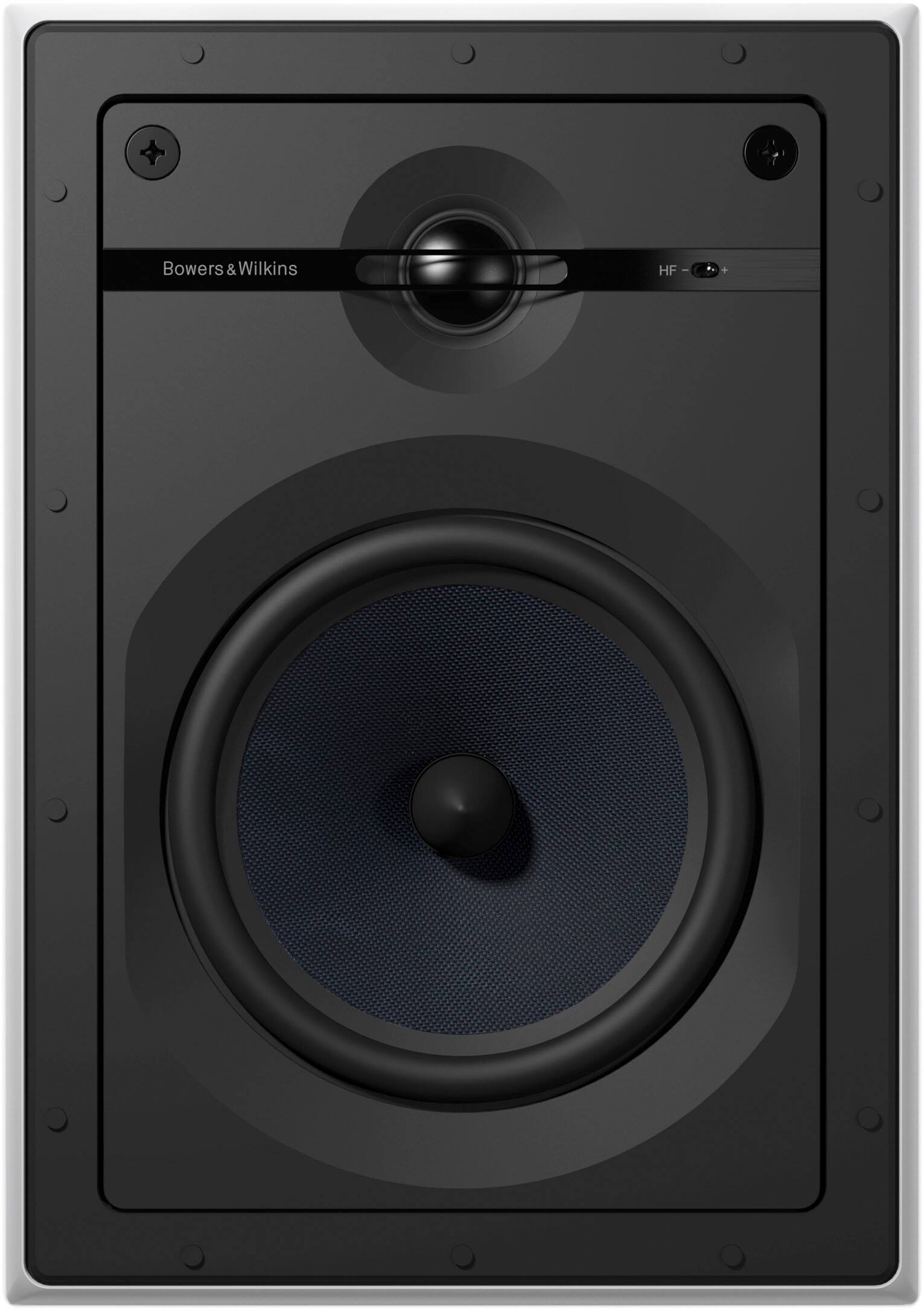 Angle. Bowers & Wilkins - CI600 Series 6" In-Wall Speakers w/ Cast Basket, Aramid Fiber Midbass and Nautilus Tweeter - (Pair) - Paintable White.