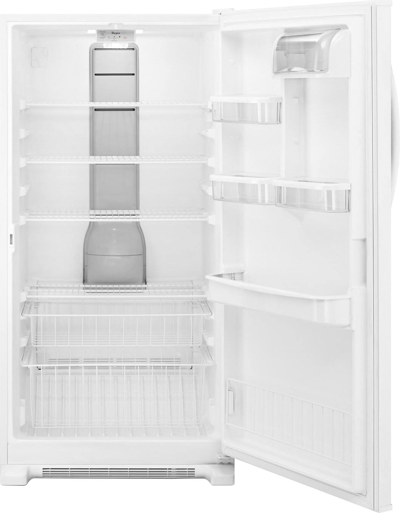 Angle. Whirlpool - 19.6 Cu. Ft. Frost-Free Upright Freezer with Temperature Alarm - White.