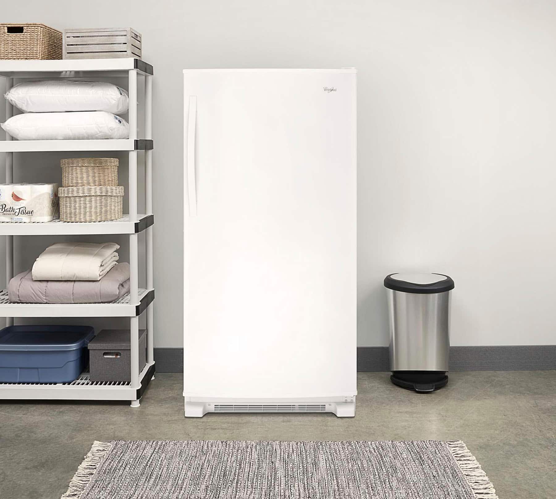 Alt View 3. Whirlpool - 19.6 Cu. Ft. Frost-Free Upright Freezer - White.