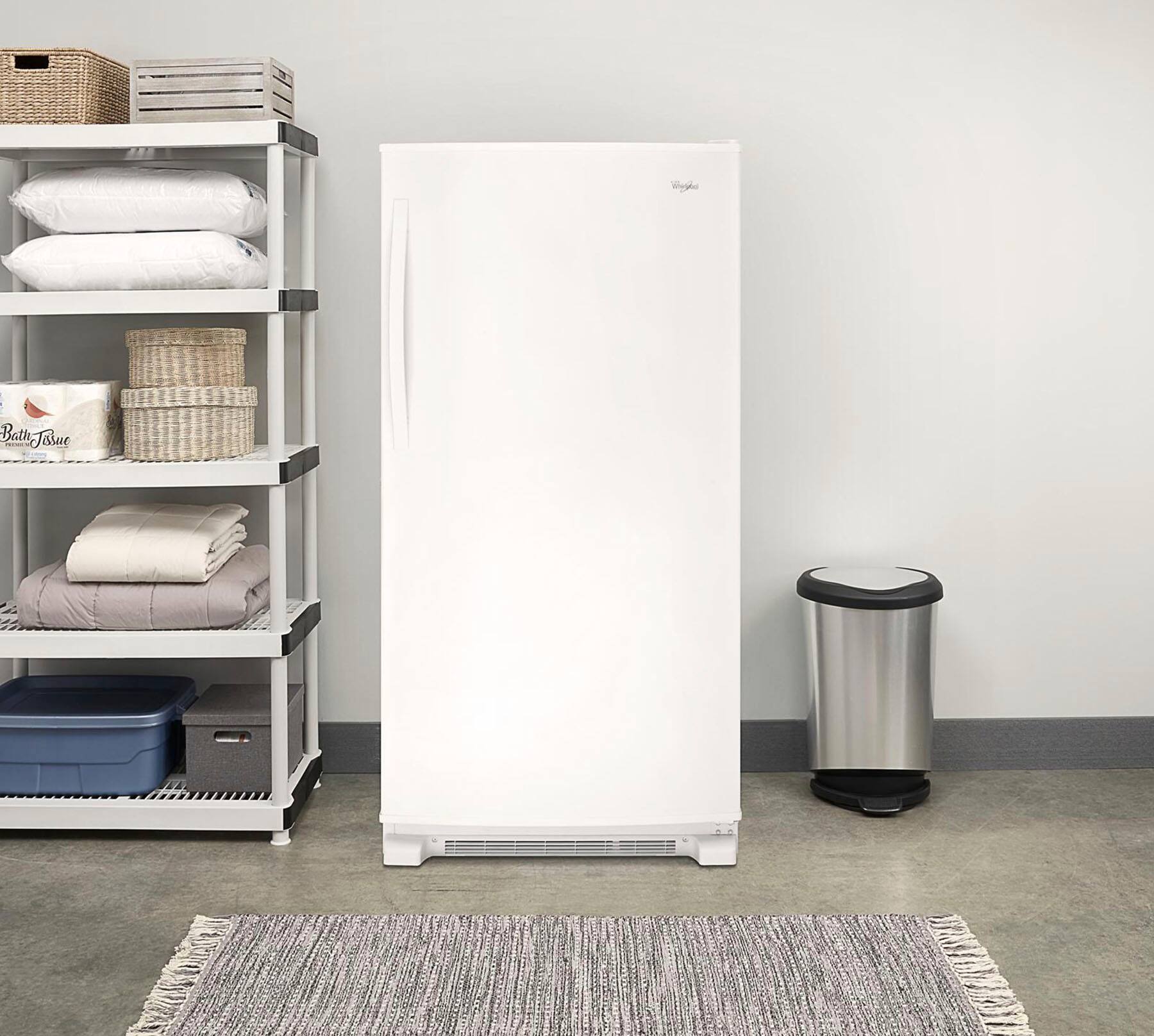 Alt View 3. Whirlpool - 19.6 Cu. Ft. Frost-Free Upright Freezer - White.