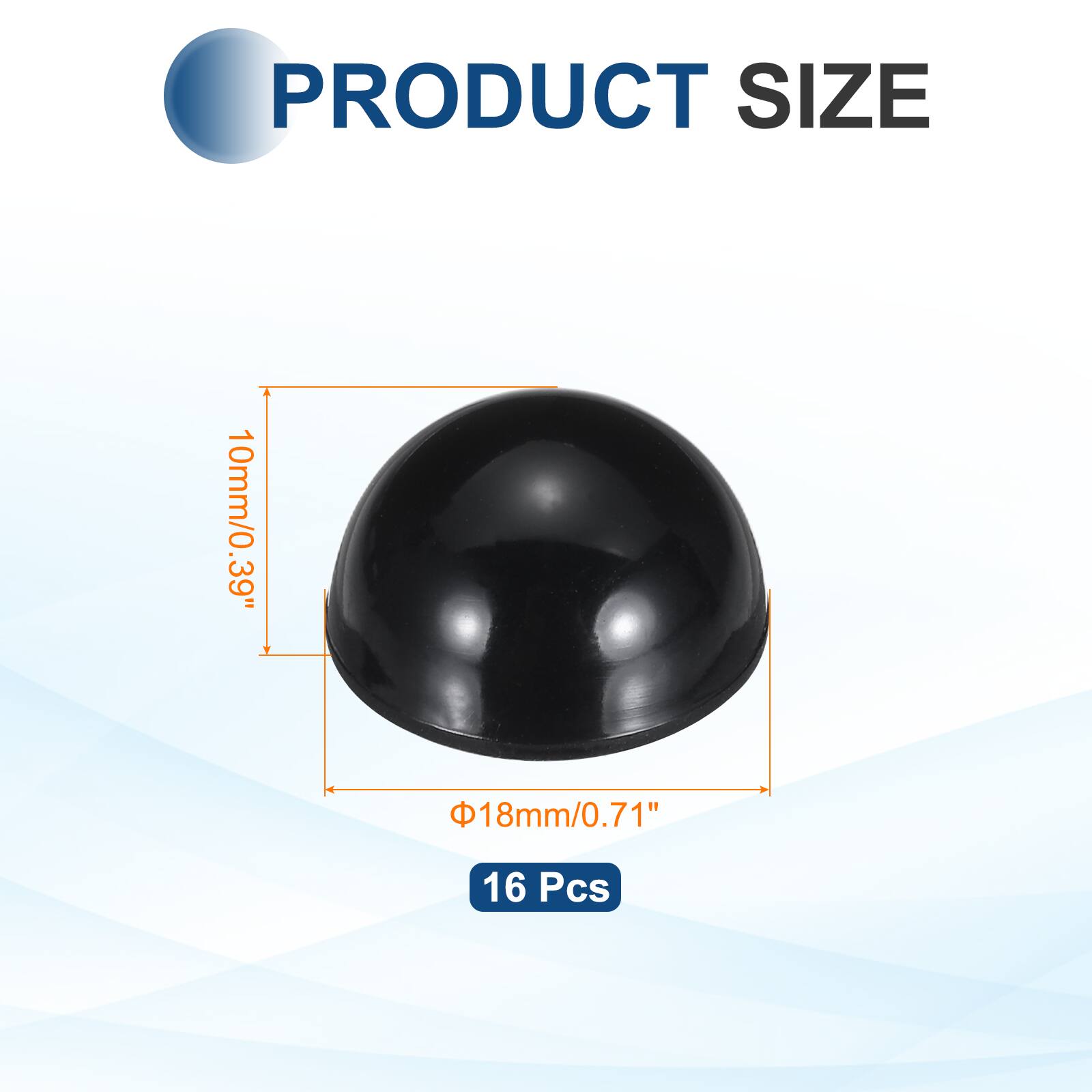PRODUCT SIZE  
10mm/0.39"  
18mm/0.71"  
16 Pcs