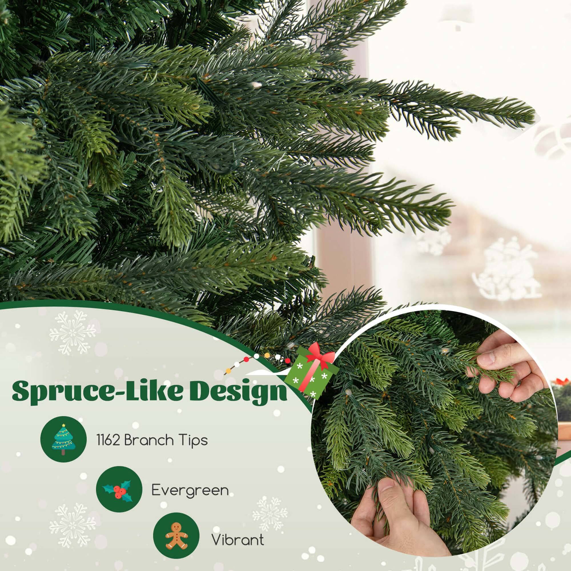 Spruce-Like Design, 1162 Branch Tips, Evergreen, Vibrant