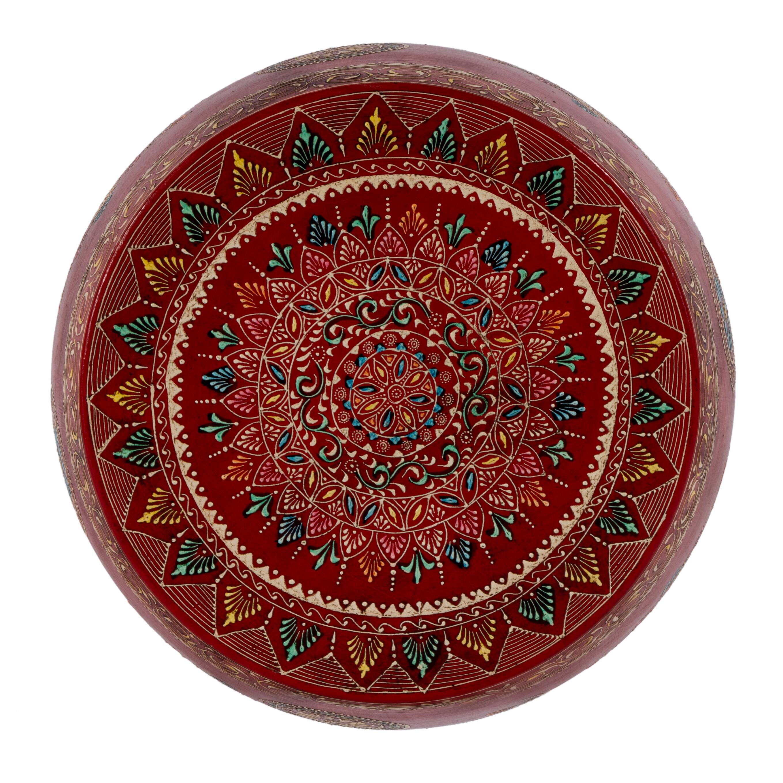 Alt View 4. Butler Specialty - Imani 17" W Round Iron Drum Side Table - Red.