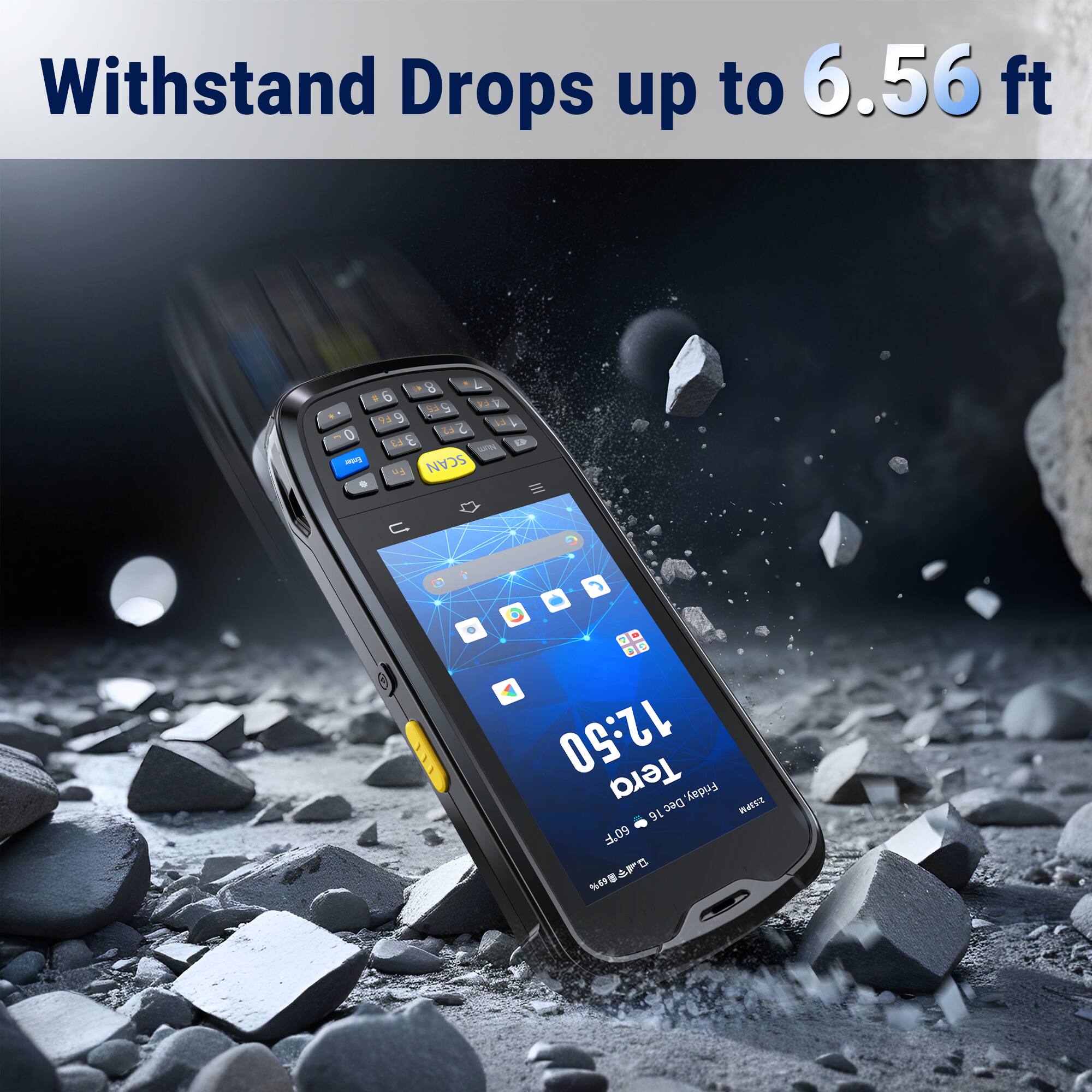 Withstand Drops up to 6.56 ft