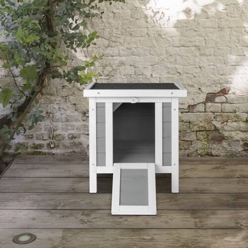 Alt View 5. Winado - 20in Wooden Waterproof Rabbit Hutch Chicken Coop, Hen House, Pet Cage with Openable Roof for Small Animal Outdoor Garden.