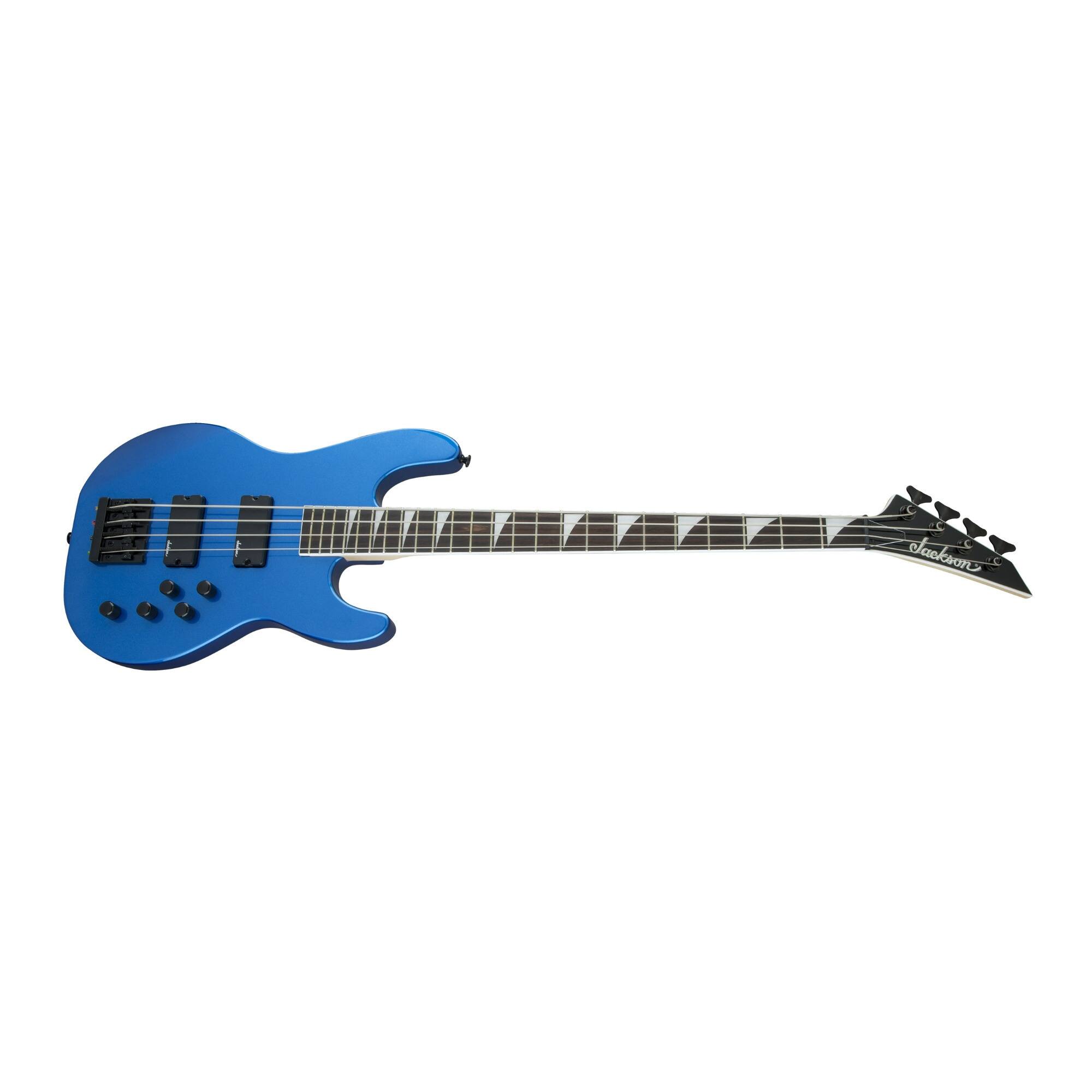 Left. Jackson - Jackson JS Series Concert Bass JS3 4-String Guitar (Right-Handed, Metallic Blue).