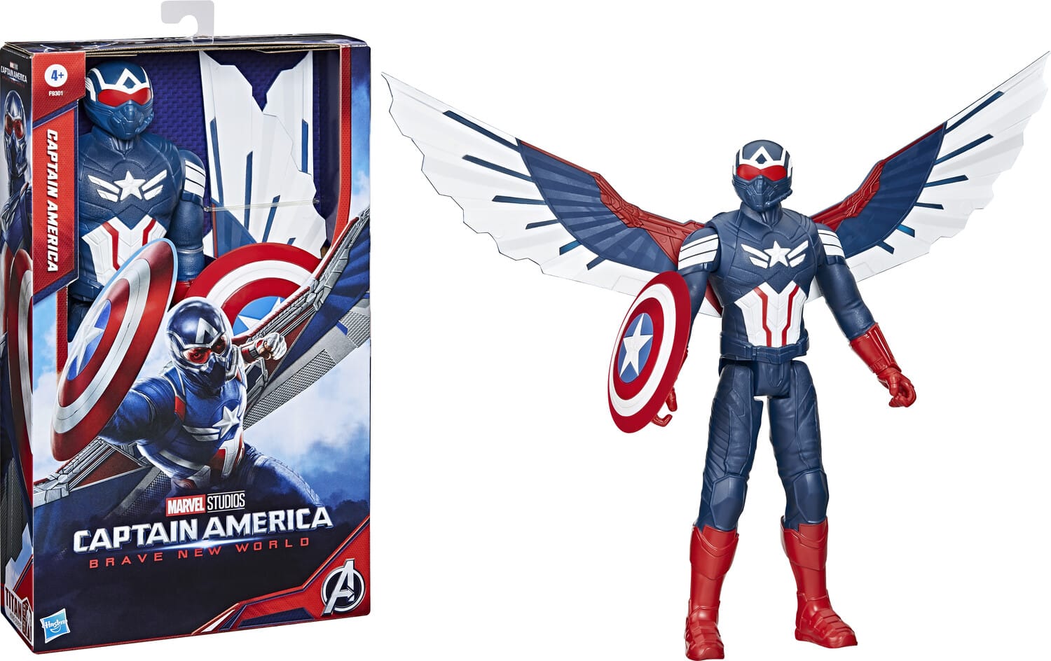 Hasbro - Collectibles - Marvel Avengers - Titan Hero Series - 12" Deluxe Captain America  Brave New World Action Figure