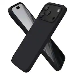 Ornarto - for iPhone 18 Pro Case 6.3", Slim Liquid Silicone Soft Gel Rubber Shockproof Protective Case - Black