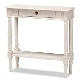 Baxton Studio - Ariella Country Cottage Farmhouse 1-Drawer Console Table - Whitewashed