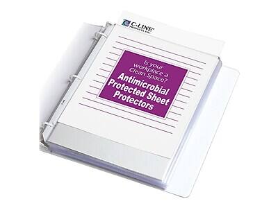 C-LINE  
Is your workplace a Clean Space?  
Antimicrobial Protected Sheet Protectors