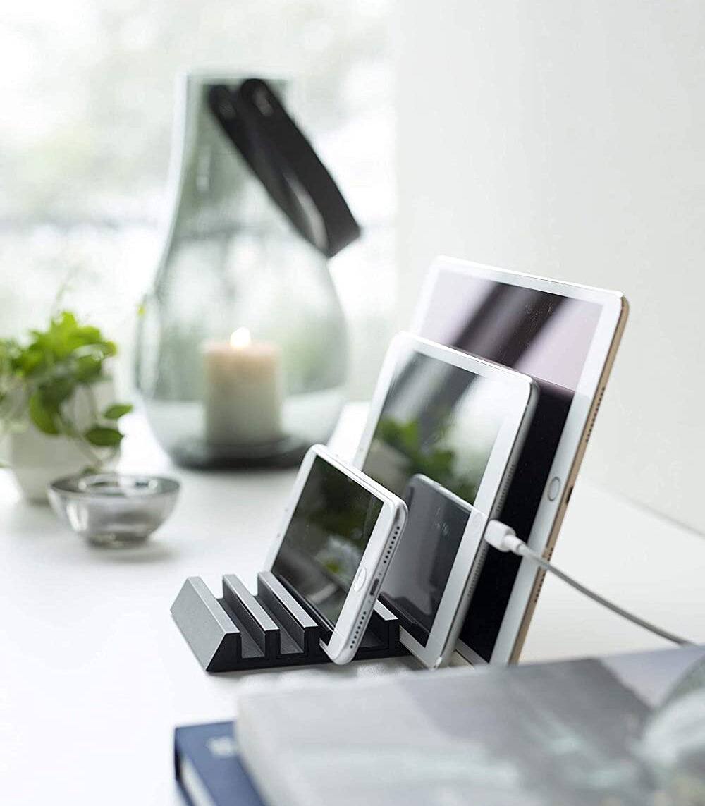 Alt View 4. Yamazaki Home - Phone & Tablet Stand - Aluminum - Black.