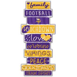 Fan Creations - Minnesota Vikings 5'' x 24'' Celebrations Stack Sign - Multicolor