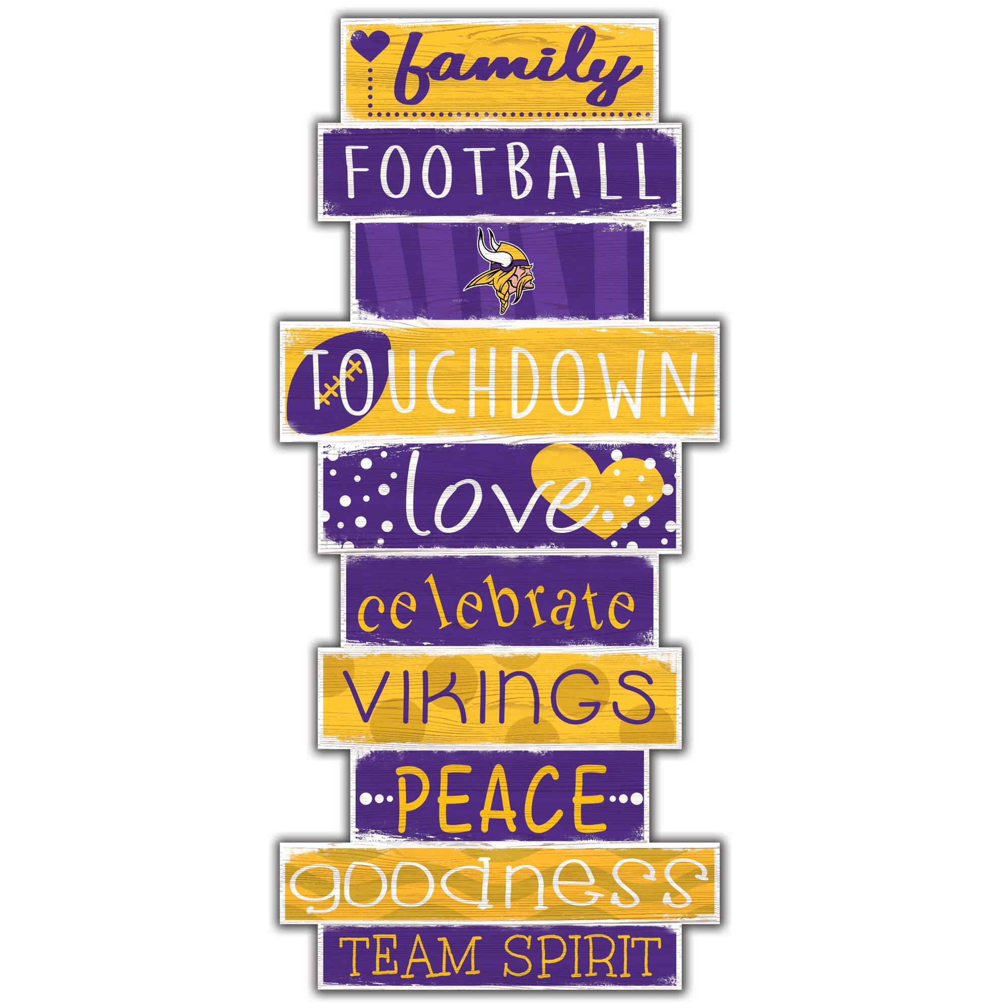 Minnesota Vikings 5'' x 24'' Celebrations Stack Sign