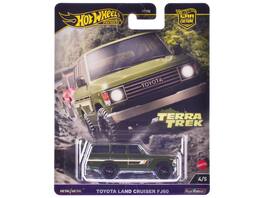 Toyota Land Cruiser FJ60 with Stripes "Terra Trek" Series Diecast Model Car by Hot Wheels - Green
