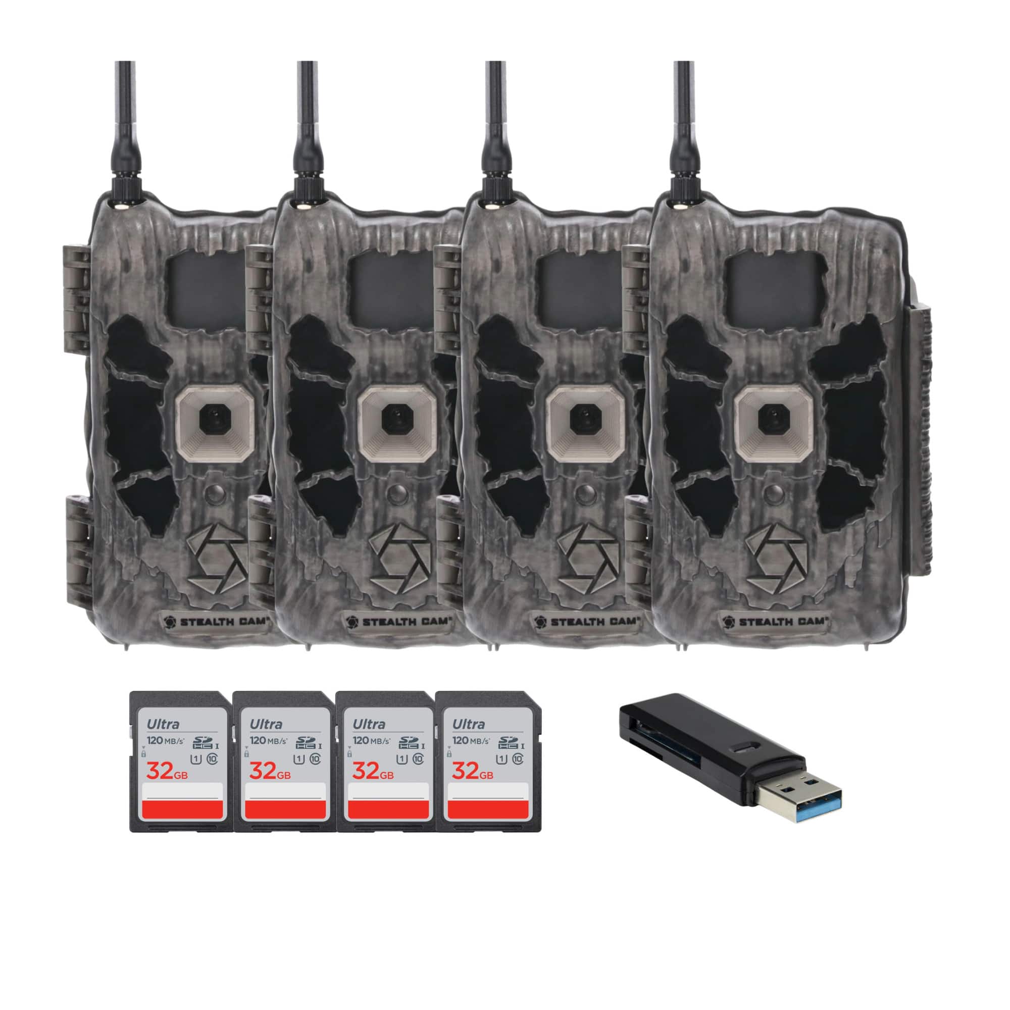 Muddy - Stealth Cam Deceptor Dual Network Trail Camera (4 Pack) Bundle with Accessories price history on PriceWatchPro