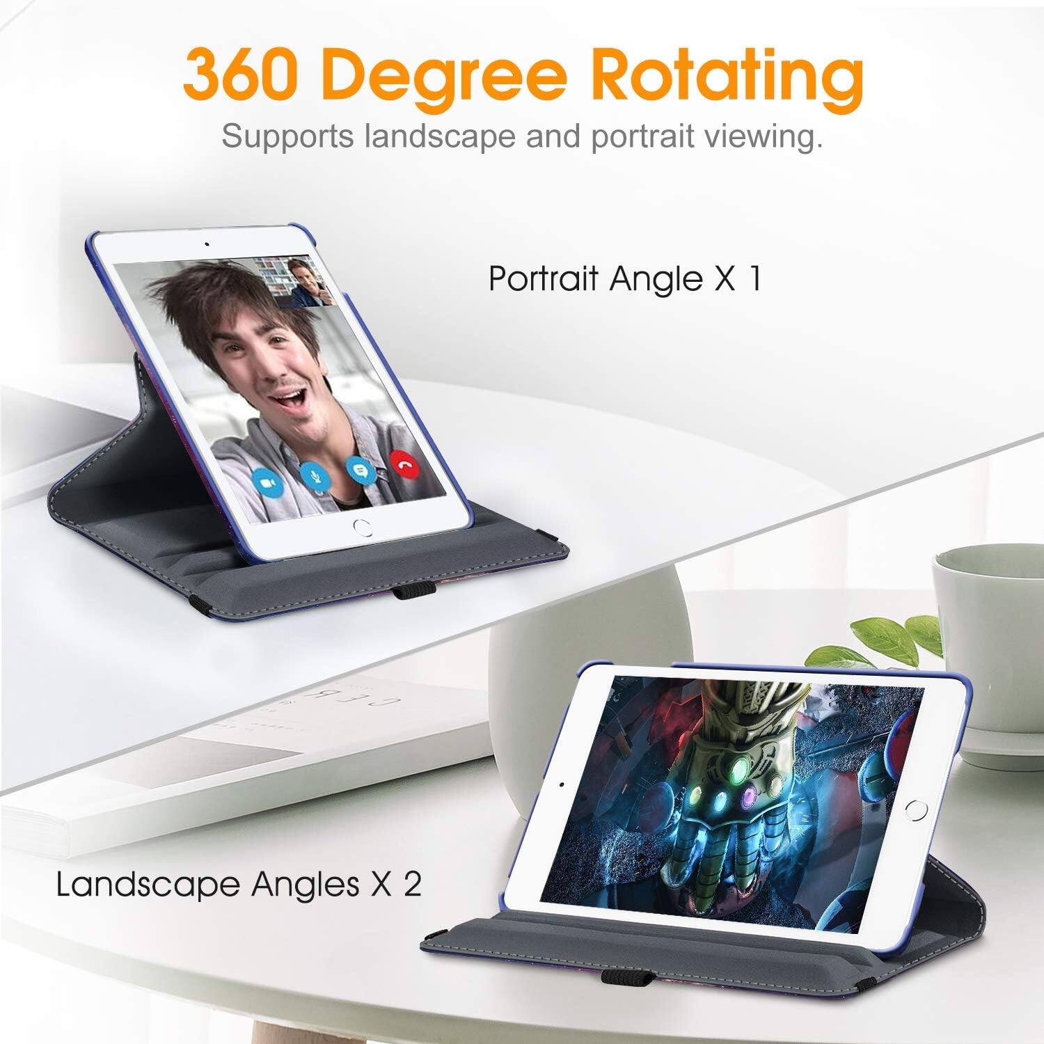 360 Degree Rotating  
Supports landscape and portrait viewing.  
Portrait Angle X 1  
Landscape Angles X 2