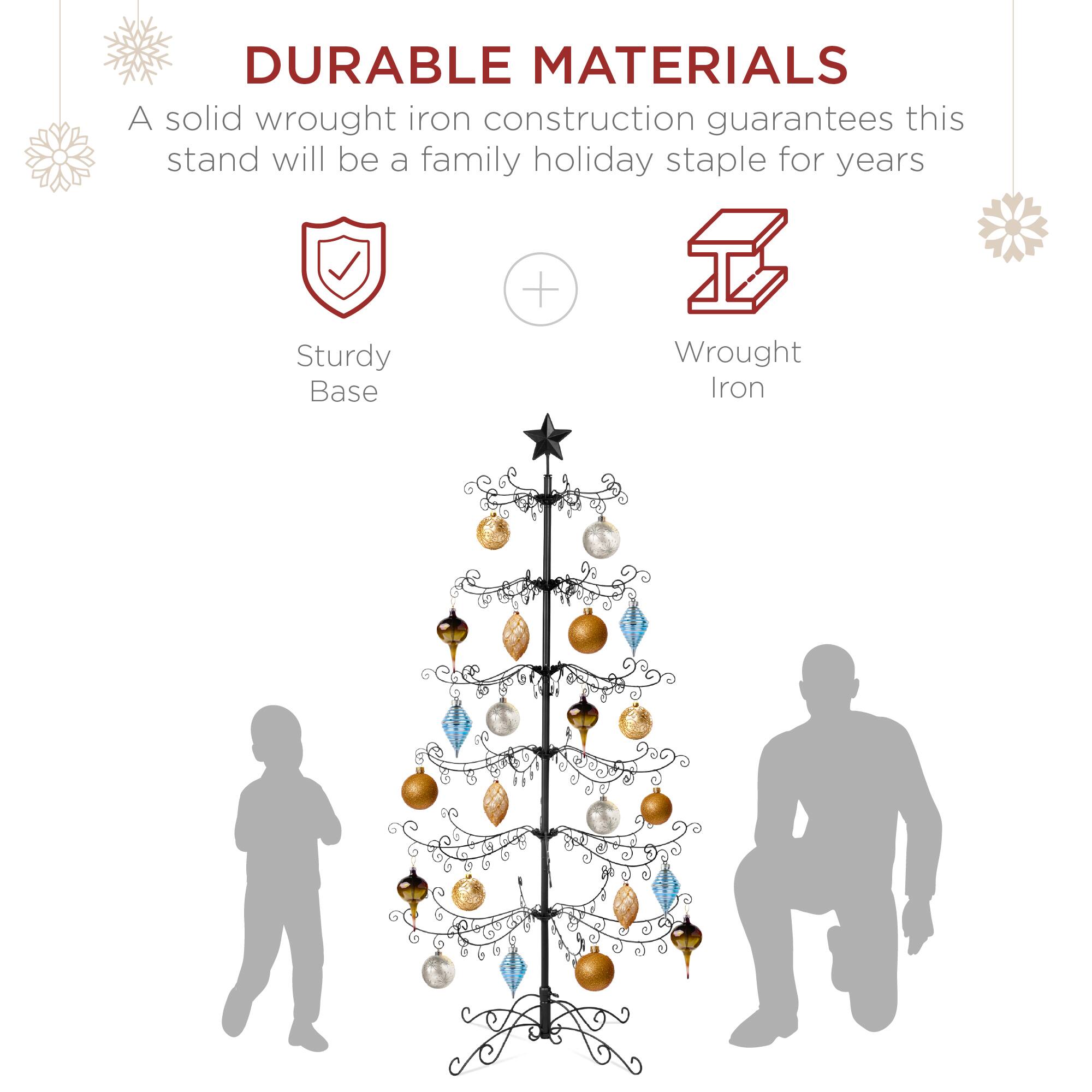 DURABLE MATERIALS

A solid wrought iron construction guarantees this stand will be a family holiday staple for years

Sturdy Base

Wrought Iron