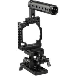 CAMVATE - Camera Cage with Handle and ARCA QR Baseplate for Sony A6500/A6300/A6000