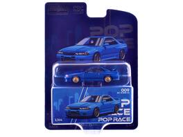 Skyline GT-R BNR32 RHD (Right Hand Drive) Blue Metallic "Enigma Exclusive Edition" 1/64 Die Cast Model Car by Pop Race