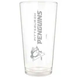 Great American Products - Pittsburgh Penguins Etched 16oz. Vertical Rally Cry Pint Glass - Multicolor