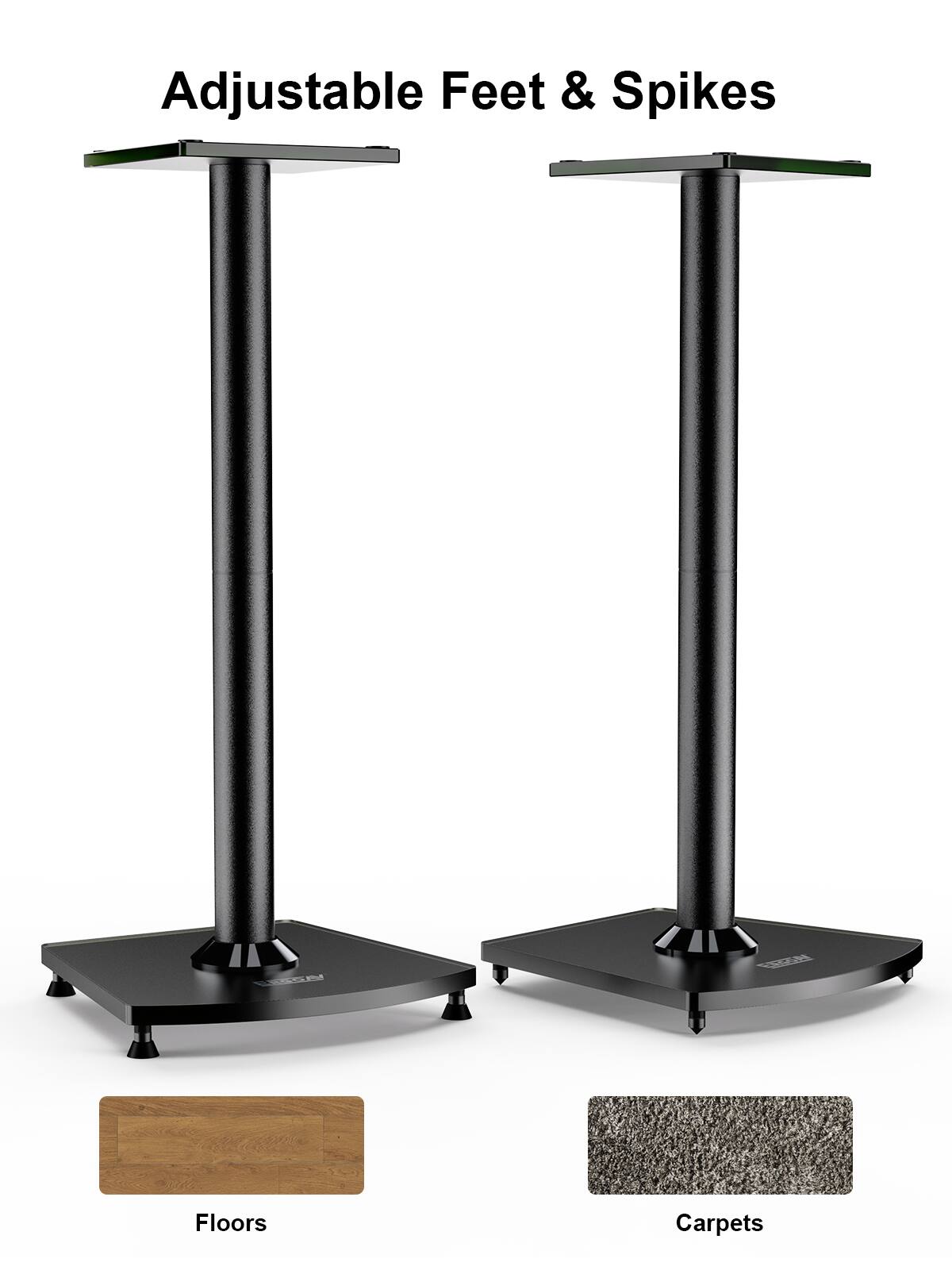 Adjustable Feet & Spikes
Floors
Carpets