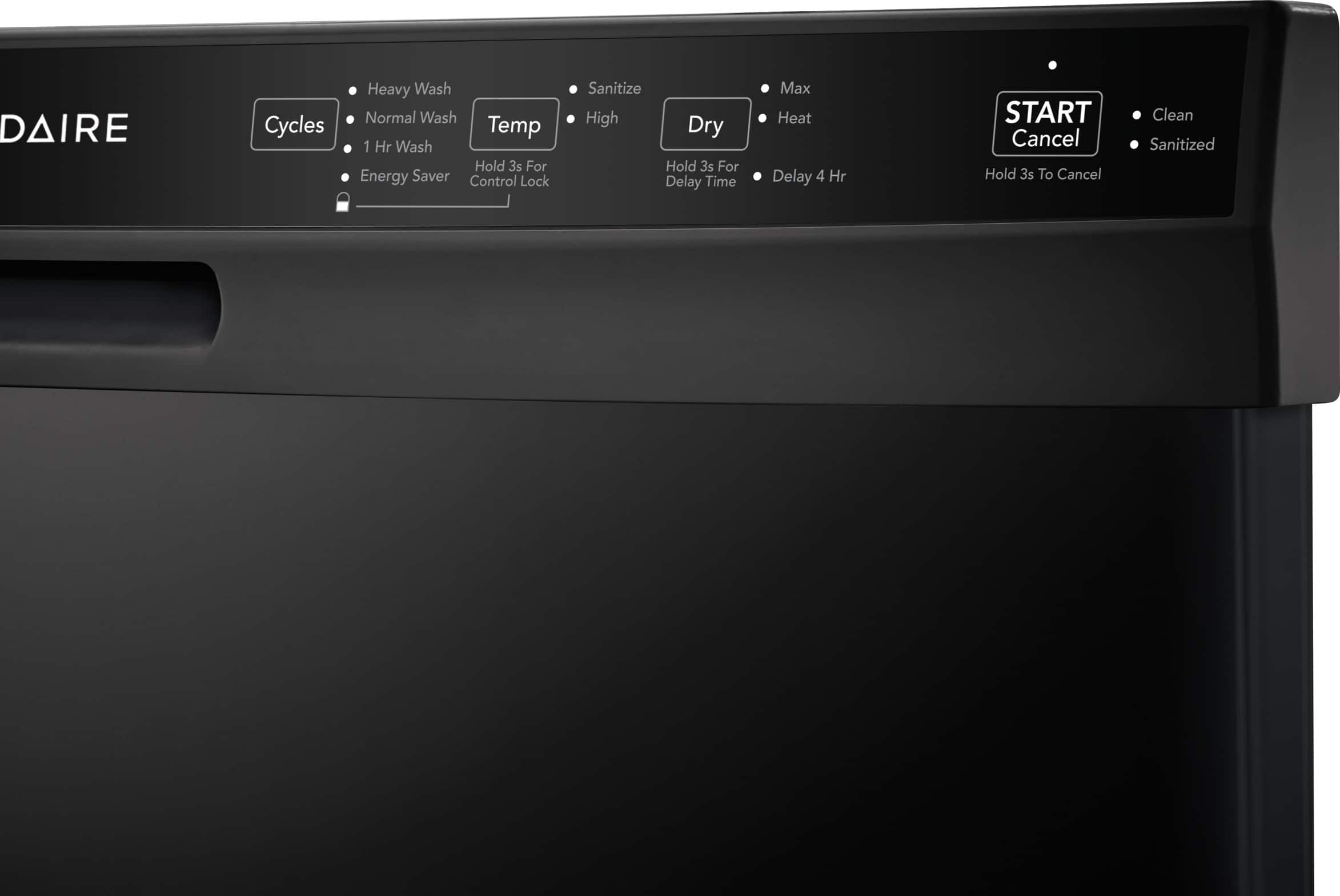 DAIRE Cycles Heavy Wash Normal Wash 1 Hr Wash Energy Saver Temp Sanitize High Dry Max Heat Delay 4 Hr START Cancel Control Lock Hold 3s For Delay Time Hold 3s For Control Lock Hold 3s To Cancel Clean Sanitized