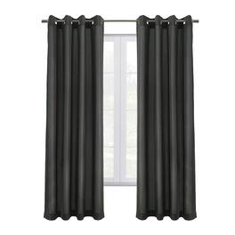 Commonwealth Home Fashions - Commonwealth Edison Grommet Dressing Window Curtain Panel - 52"x84" - Charcoal