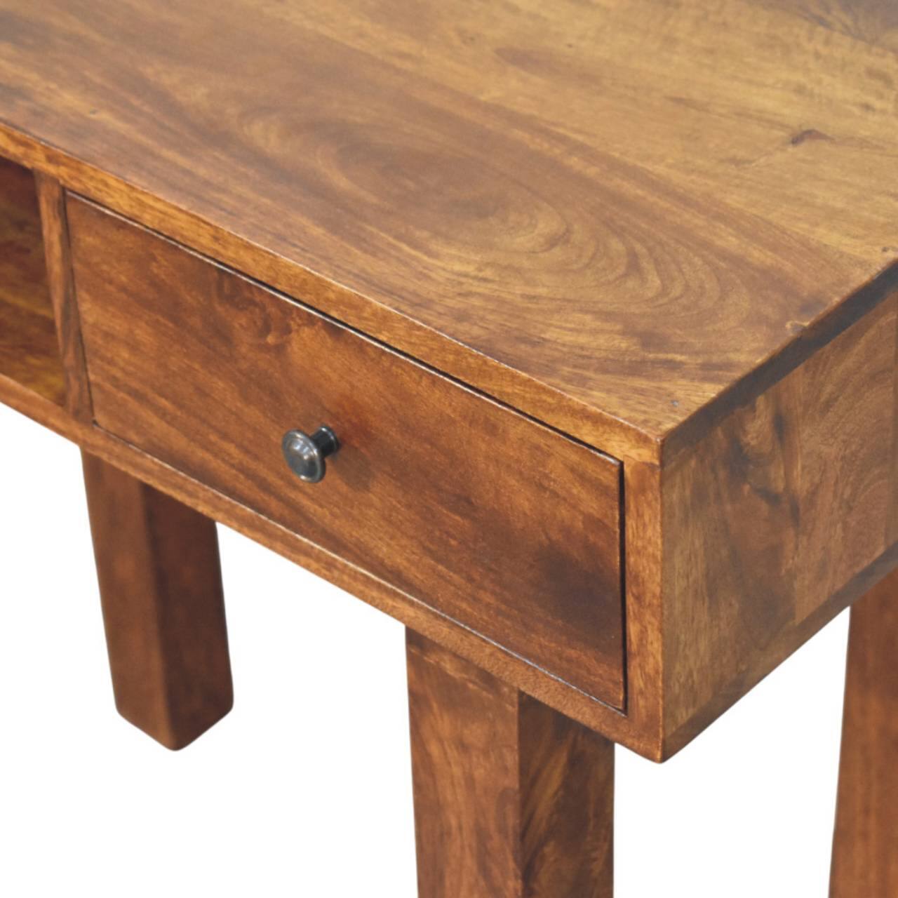 Alt View 2. Artisan Furniture - Artisan Furniture Solid Wood Tula 1 Drawer Chestnut Writing Desk, Brown - Brown.
