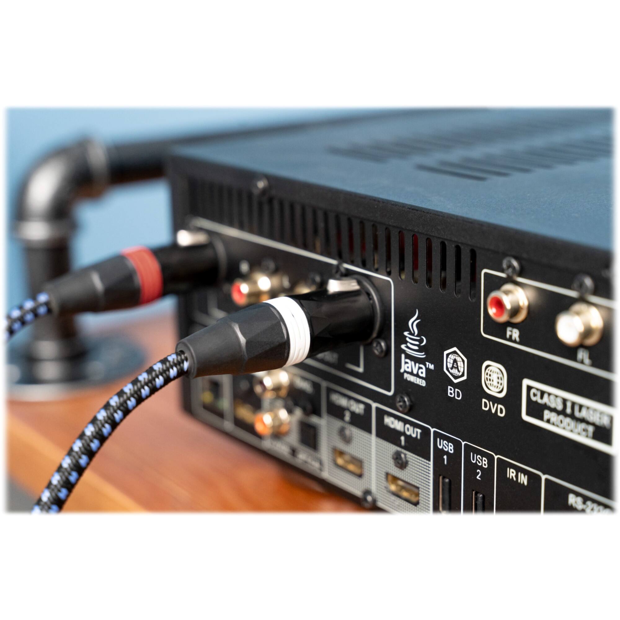 Alt View 12. SVS - SoundPath 6.56' Balanced XLR Audio Cable (2-Pack) - Blue/Black.