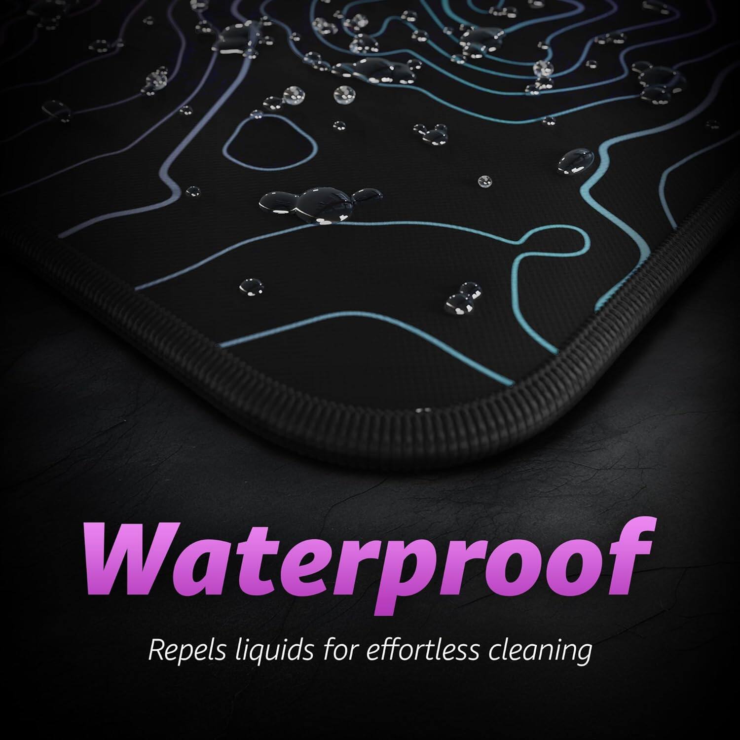 Waterproof  
Repels liquids for effortless cleaning