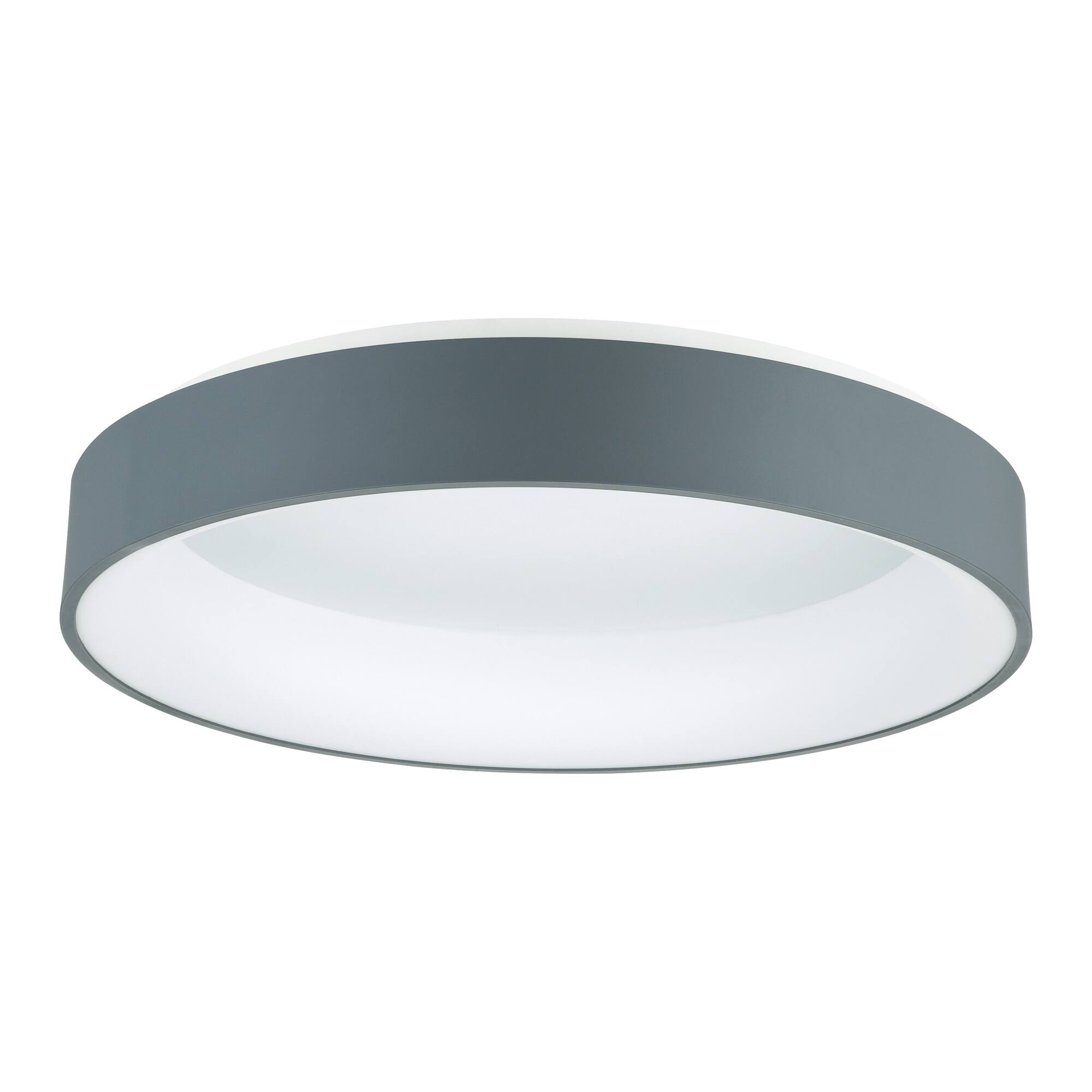 Alt View 1. CWI Lighting - Arenal LED Drum Shade Flush Mount With Gray & White Finish - Gray.