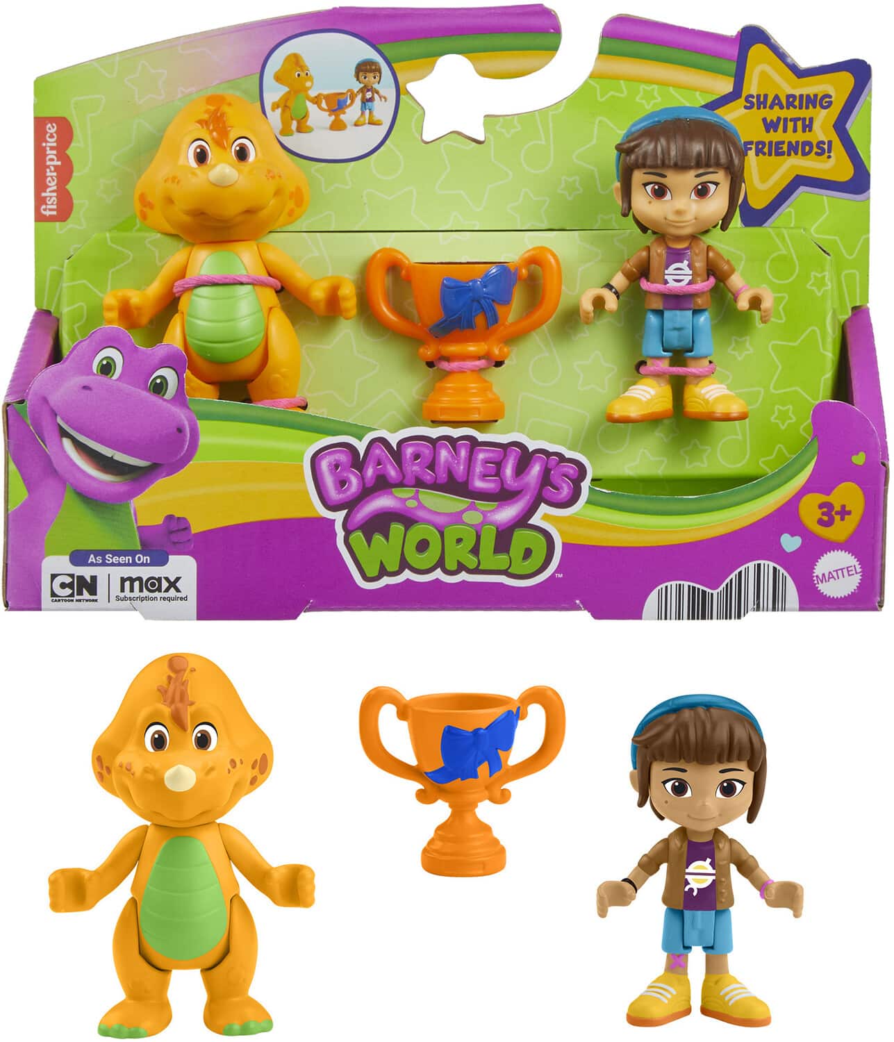 Fisher Price - Barney's World: Billy & Mel Figure Pack - COLLECTABLES - Multicolor