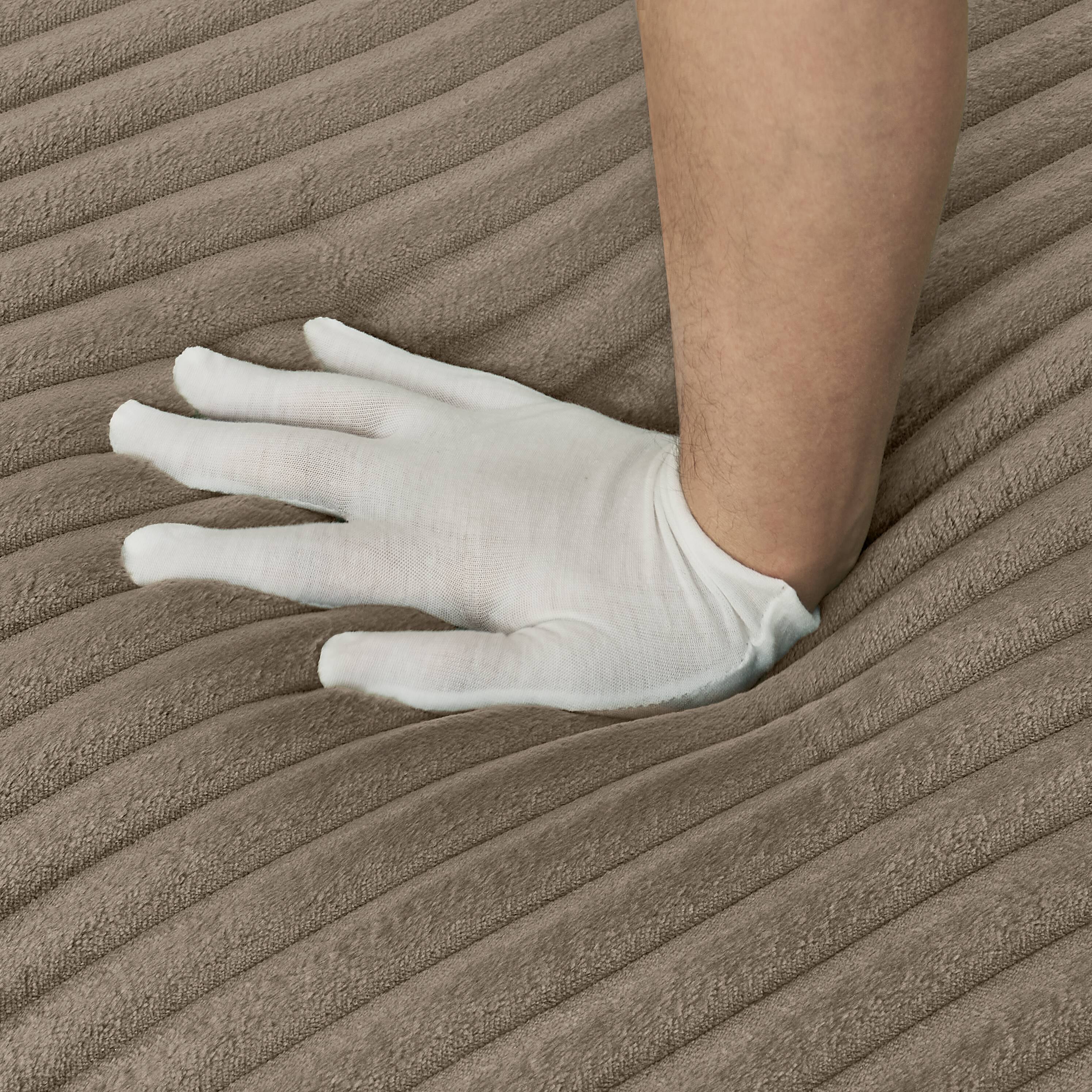 Alt View 1. Anysun - 115" U-Shape Boneless Corduroy Sectional with Chaise & Ottoman-No Assembly, Deep-Seat Modular Cloud Sofa for Living Room - Brown.