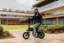 Left. GoTrax - Z4 SWIFT Foldable eBike w/ 25mi Max Operating Range and 15.5mph Max Speed - Black.