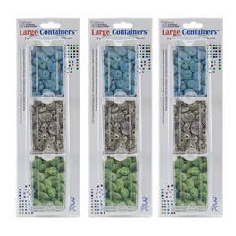 Elizabeth Ward Bead Storage Solutions 3 Piece Craft Storage Containers (3 Pack) - Clear