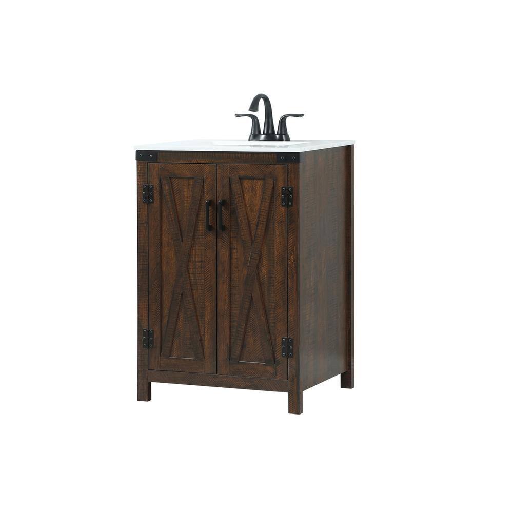 Alt View 4. Elegant Kitchen and Bath - 24 inch Single bathroom vanity in expresso - Expresso.