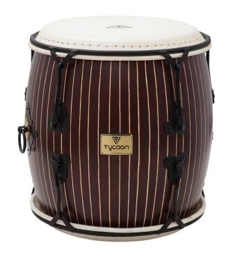 Front. Tycoon Percussion - 16" Master Handcrafted Nagado Daiko, Authentic Japanese Taiko Drum, Pinstripe Finish, Deep Resonance, Craftsmanship.