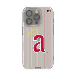 Keyscaper - MLB - Los Angeles Angels 1971 Cooperstown Pinstripe iPhone Clear Case - 15 - Multicolor