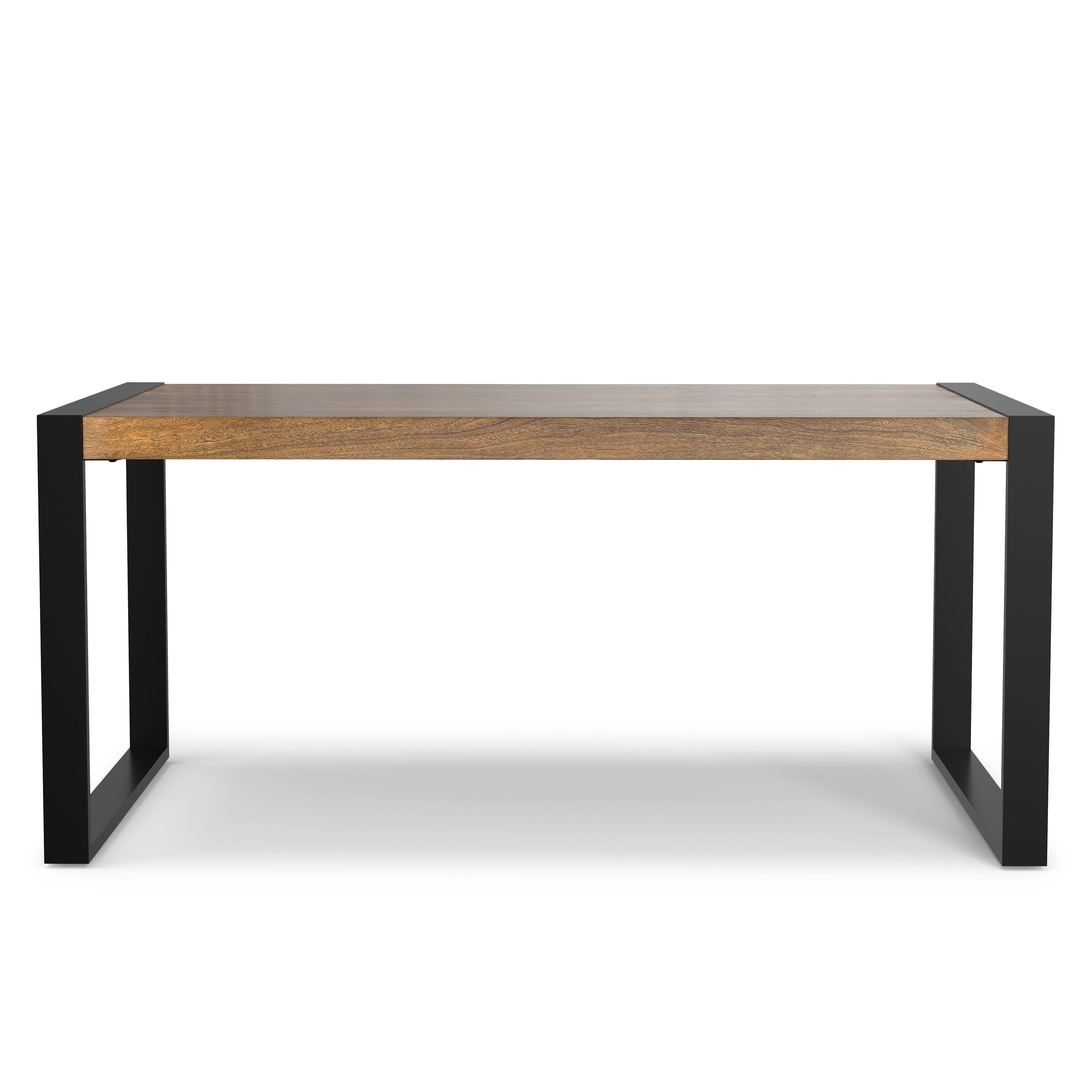 Back. Simpli Home - McKenzie 66 inch x 40 inch Rectangle Modern Industrial Dining Table in Light Tobacco - Light Tobacco.
