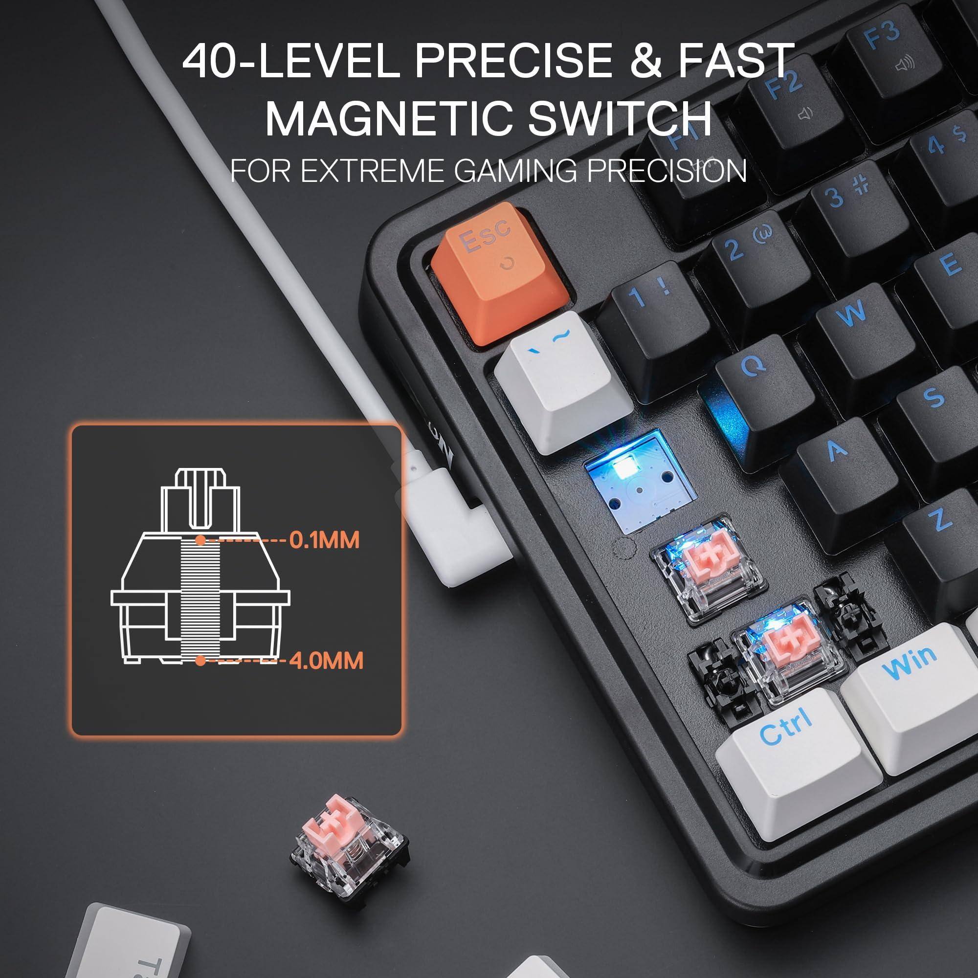 40-Level Precise & Fast Magnetic Switch  
For Extreme Gaming Precision  

0.1MM  
4.0MM