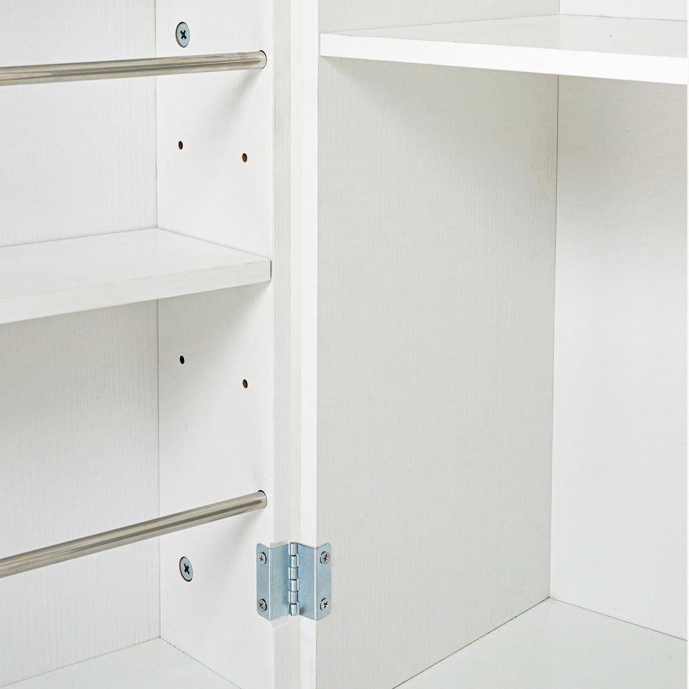Angle. Kadyn - 72" Fluted Storage Cabinet with Keyboard Drawers for Office Use - White - White.